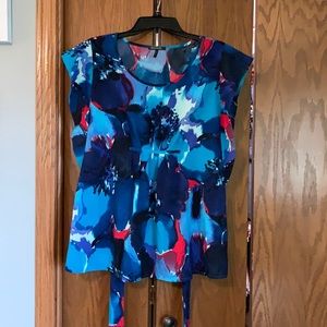 Multi colored blouse with ties